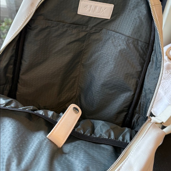 NUX Unisex Stylish Cream Backpack - Picture 4 of 4